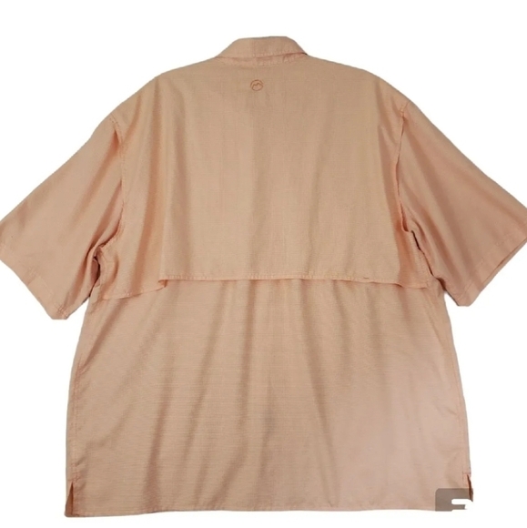 Magellan Outdoors~Men's Size 2XL~Orange Mag Wick Fishing Gear Shirt Short Sleeve - Picture 5 of 10